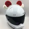 Casco Súper Lindo con Decoración de Orejas de Cuerno, Casco para Vehículo Eléctrico con Orejas de Cordero, Accesorio para Casco de Motocicleta y Esquí DIY