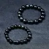Pulsera de obsidiana natural doce constelaciones pulsera transfronteriza europea y americana pulsera de piedra natural constelación simple para hombres y mujeres