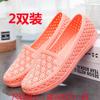 [Compre um leve um grátis] sapatos de buraco de verão sandálias femininas sapatos de enfermeira sola macia sapatos de mãe sapatos planos de praia galochas