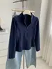 Sudadera con media cremallera y cuello alto estilo minimalista coreano para mujer 2026 otoño invierno corte ajustado favorecedora versátil capa interior cepillada camiseta
