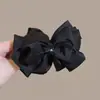 Pinza para el pelo con moño de lazo negro para mujer, Pinza para el pelo de verano para la parte trasera de la cabeza, Pinza de tiburón para moño de pelo, Accesorio para el pelo con pinza para coleta