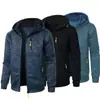 Nuevo Conjunto de Tres Piezas de Punto Jacquard con Capucha para Hombre, Suéter Cardigan Deportivo Casual para Fitness
