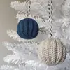 Otoño e Invierno 2026 Nuevos Productos Transfronterizos Adornos de Bola de Navidad Adornos Colgantes Tejidos a Mano Pura Decoración de Árbol de Navidad para Fiesta