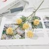 Nueva simulación 5 bolitas de cebolla pequeña 5 cabezas crisantemo bola fondo salón de bodas arreglo floral suave florero de mesa colocación de flores