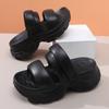 Zapatillas de suela gruesa para mujer, para verano, para exteriores, antideslizantes, transpirables, con plataforma y suela de pastel, resistentes al desgaste, de EVA, para playa y pies antiolores.