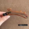 Pinza para el pelo de satén estilo coreano con forma de plátano para mujer, nuevo modelo 2026, pinza de garra para coleta alta para la parte trasera de la cabeza, accesorio para el cabello simple y versátil