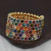 Direto da fábrica noiva novo pulseira de braço com strass AB performance de palco acessórios de joias de cristal atacado