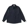 Northbound Ropa para Hombre Colección Otoño 2026: Camisa de manga larga a rayas para hombre con tela drapeada, chaqueta holgada de moda