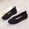 E-commerce Transfronteiriço Novos Sapatos Femininos Flyknit Respiráveis Mocassins Sola Macia Confortáveis Sapatos Baixos Bico Quadrado Casuais Sapatos de Mãe Femininos