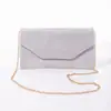 Bolso de Noche Rosa Brillante de Ante de Lujo Ligero Transfronterizo, Bolso tipo sobre con cierre magnético y cadena, Bolso cruzado para monedas y teléfono, Directo del fabricante