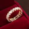 Anillo de Caramelo de Roca Cuadrado Geométrico de Textura Simple a la Moda Exquisito Sensación de Alta Gama Banda Lisa Material de Cobre Joyería de Mano Venta Directa de Fábrica
