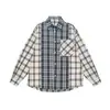 Camisa de Cuadros Retro Japonesa Sanhomme Primavera y Otoño Estilo Melard Camisa Cuadros Casual para Hombre 6062