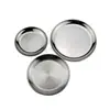 Disco de acero inoxidable no magnético estilo coreano disco de pulido fino 1,0 cm de grosor plato hondo plato para frutas plato para platos multiusos