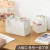Porta-Canetas Plástico Criativo de Grande Capacidade Caixa de Armazenamento para Canetas Marcadoras de Mesa Atacado de Papelaria Balde de Armazenamento Porta-Canetas de Armazenamento de Papelaria