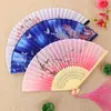 Leque Dobrável Pequeno Estilo Chinês Tradicional para Dança Feminina, Novo Leque de Bambu Preto Estilo Chinês, Portátil para o Verão