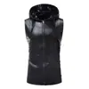 AliExpress EBAY Explosões Moda Masculina Dança Cor Brilhante Com Capuz Cordão Zíper Colete B02