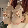 Zuecos de verano para mujer para exteriores con suela gruesa, antideslizantes, transpirables, sandalias de playa, medias zapatillas de punta cerrada
