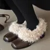 Sapatos Femininos Quadrados de Algodão, Confortáveis, Versáteis e Modernos. Estilo Retrô. Sapatos de Algodão Confortáveis e Versáteis para Mulheres. Novo Estilo Outono e Inverno 2025.