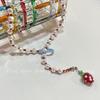 Collar de Cuentas de Animales para Niños Color Dopamina "Paraíso de Manzanas" Nueva Entrada 2024 Lujosa Cadena para Clavícula de Verano