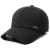Nuevo Gorro de Algodón Cálido de Invierno para Hombres de Mediana Edad, Gorra de Béisbol con Protección para los Oídos, Gorra Gruesa de Lana de Pico de Pato Casual para Exteriores