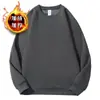 Moletom de veludo super macio e que não solta pelos, com veludo extra espesso, veludo raposa prateada, cor sólida pesada, para homens e mulheres, cinza escuro, para usar por baixo para se aquecer no inverno.