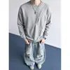 Sudadera Plisada de Retazos Simple Estilo Americano Nueva Otoño 2026 para Hombre, Moda Urbana Versátil Holgada Casual