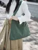 Bolso de hombro cruzado estilo coreano ins simple retro de alta gama, bolso de mano casual de color sólido de gran capacidad