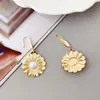 Pendientes de Corazón de Perla Retro Literarios Transfronterizos Europeos y Americanos Lujo Ligero Diseño de Nicho Exquisitos Simples de Gama Alta Dulces