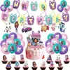 Balão Temático de Animação de Desenho Animado Transfronteiriço Festa de Feriado Kit de Balões Bandeira Pendurada Balão de Bolo Kit
