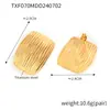 Set de Anillo y Pendientes Exagerados de Hip-Hop Cuadrado Simple de Rosca Transfronterizo Europeo y Americano Joyería de Venta Caliente Material de Acero de Titanio Chapado en Oro