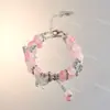 Pulseira de Contas Borboleta Chinesa, Mesmo Estilo para Mulheres, Impressão de Luxo Leve, Temperamento Nicho de Alto Padrão, Pulseira de Casal, Presente para Melhor Amiga
