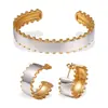 Pendientes Pulsera de Estilo Transfronterizo Europeo y Americano de Moda Nicho Pulsera Abierta en Forma de C Pulsera Abierta Simple para Mujer