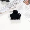 Novo Presilha de Garra Quadrada Lisa de Moda Clipe de Tubarão Elegante com Temperamento para Penteado Semi-Preso Garra de Cabelo Simples Francesa com Estampa de Leopardo