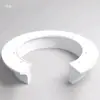 Mesa de Conferência Redonda Grande com Pintura Eletrostática Branca Mesa de Negociação Empresarial em Forma de C Mesa de Conferência Curva Criativa Mesa de Comando de Operação em Forma de C