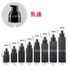 Frasco de vidro premium para amostra de 10ml, vazio, vidro sem chumbo, frasco spray para loção de óleo essencial, cor preto fosco, com tampa semitransparente