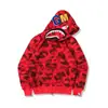 Chaqueta Unisex Versátil con Cremallera Completa, Estampado de Camuflaje Cabeza de Tiburón, Nueva Marca de Tendencia Europea y Americana, Impresión 3D, Transfronteriza, para Parejas, Venta al por Mayor