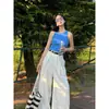 Camisola de Punto Versátil de Moda para Mujer, Verano Ajustado, Cobertura Lateral del Pecho, Top Básico, Ropa Exterior, Estilo Americano, Camiseta de Tirantes Racerback Chica Picante