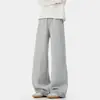 Pantalones deportivos rectos retro americanos de tres rayas para hombre, de peso pesado para otoño e invierno, casuales, deportivos, elegantes y con caída.