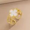 Anillo Exquisito Super Brillante de Circonita para Niñas, Lujo Accesible y Anillo de Apertura Ajustable de Gama Alta, Baño de Oro Real Simple
