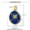 Estilo Europeo y Americano Estrella Luna Sol Ojo Concha DIY Cobre Circonita Colgante de Collar para Mujeres Corazón Nube Gota de Agua Accesorios de Joyería
