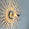 Lámpara de pared minimalista, lámpara de mesita de noche para dormitorio, sala de estudio, pasillo, balcón, diseño vintage de girasol, lámpara de pared LED de vidrio, estilo chino