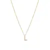 Amazon Transfronterizo Versátil Collar de 26 Letras Oro Colgante Pequeño Collar Personalizado Viajero Fiesta Regalo para Damas