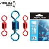Aohu color competitivo giratorio ligero de alta velocidad ocho anillos pesca conector giratorio americano equipo de pesca accesorios de equipo de pesca