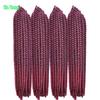 Peluca de moda europea y americana 16 12 "trenza de resorte de 2 mechones trenza sucia trenza hueca por paquete