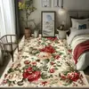 Alfombra de terciopelo de cristal estilo vintage transfronteriza, resistente a la suciedad, resistente al desgaste, fácil de limpiar, adecuada para áreas grandes, se puede usar como alfombra para la sala de estar, el sofá y la mesa de centro