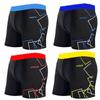 Nada de Nylon Masculino Ângulo Reto Cintura Alta Esportes Elásticos Natação Piscina Hot Spring Plus Size Adulto Swim Trunks