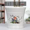 Vaso de Cerâmica Nórdico Grande com Prato, Rabanete Branco Verde, Simples para Uso Doméstico, Estilo Alto para Suculentas Pequenas