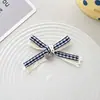Lazo de Encaje Cuadros Escoceses Colgante de Corazón DIY Tejido a Mano Accesorios para Ropa Muñeca Funda de Teléfono Móvil