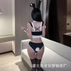 Rain Love Xin Nuevo Conjunto de Lencería Sexy para Mujer Uniforme Sexy de Conejita con Abertura de Oreja de Madera y Tentación de Una Pieza 1406