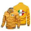 Chaqueta de Manga Larga con Cuello Alto y Cremallera Estilo Americano Talla Grande, Chaqueta Bomber de Béisbol, Corte Holgado para Hombre